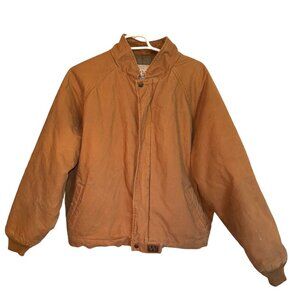 Vintage Walls Canvas Bomber Barn Chore Coat Insulated Trucker Jacket L Brown